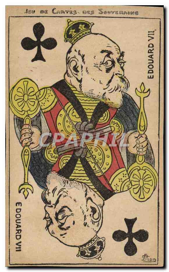 Édouard VII — Carte de jeu des Souverains — Édouard VII