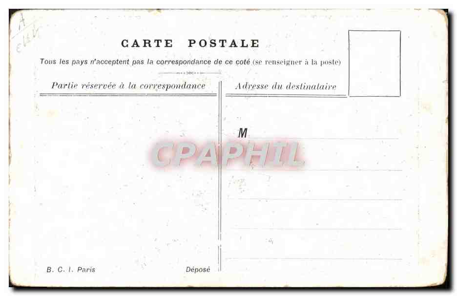 CPA Politique Satirique La derniere faute Serpent Adam et Eve — Verso