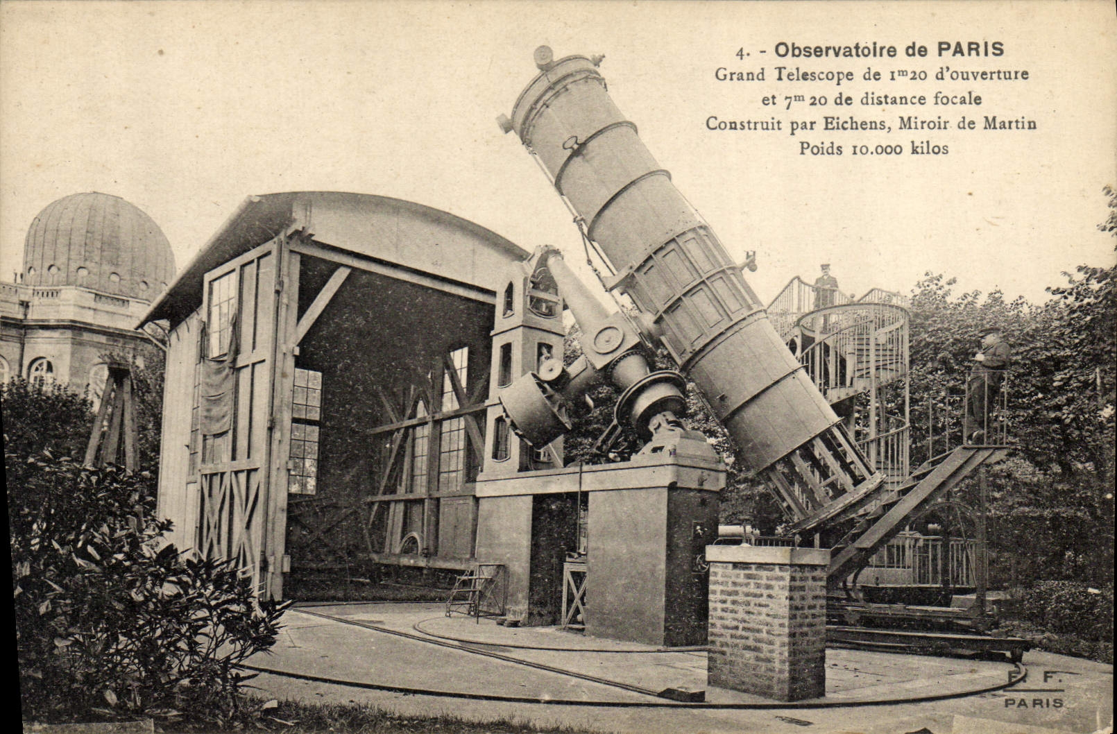 CPA Astronomie Paris Grand telescope Eichens Miroir de Martin 