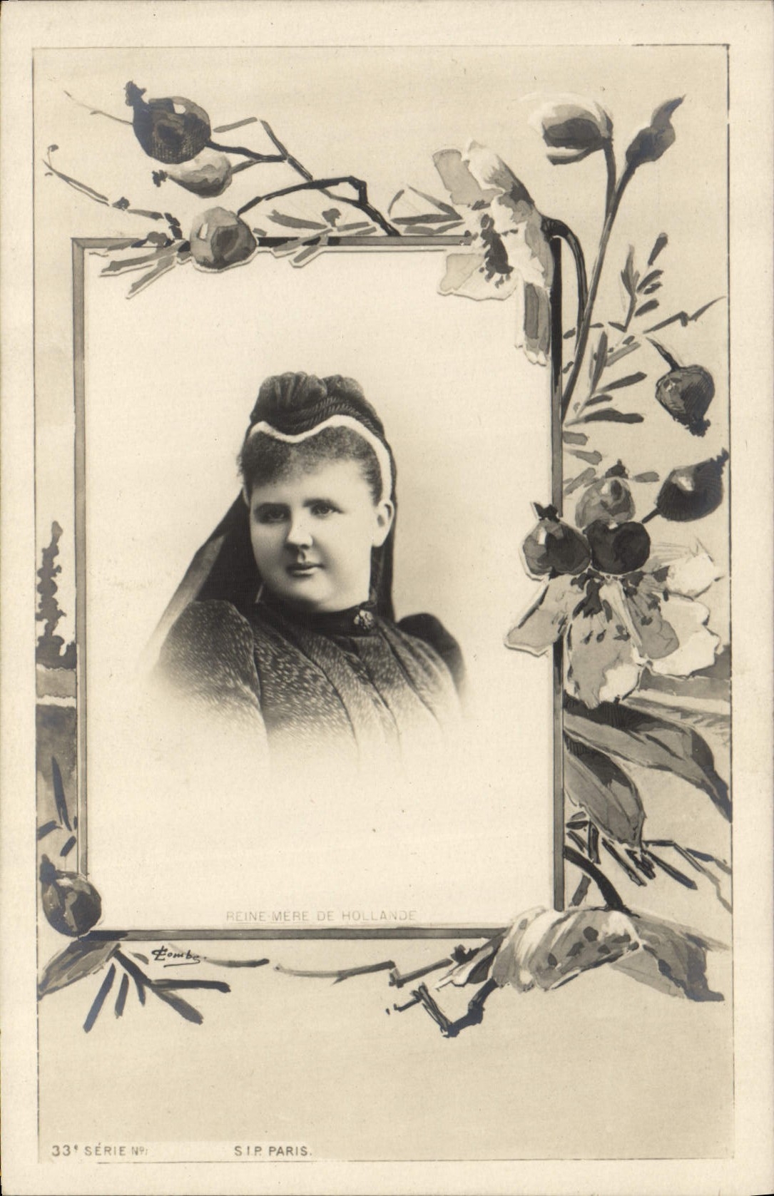 Königinmutter der Niederlande — Portrait — Bombe, 331. Serie, S.I.P. Paris