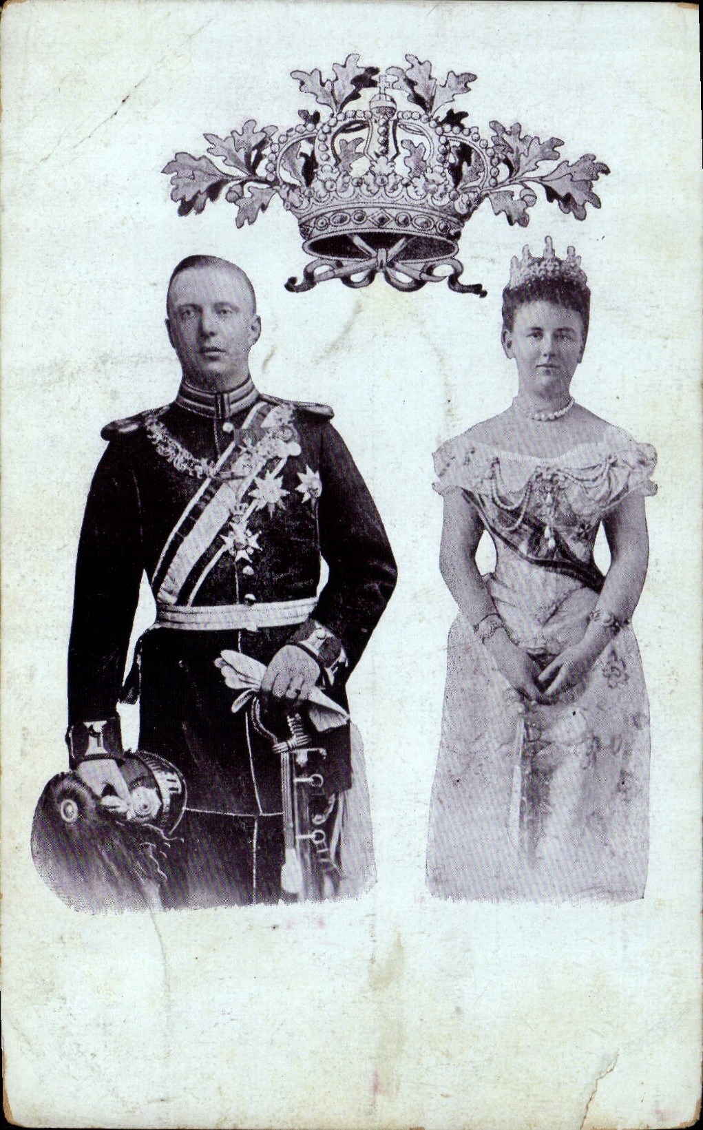 Portrait royal — couronne d'olivier — éditeur CPAPHIL n°4