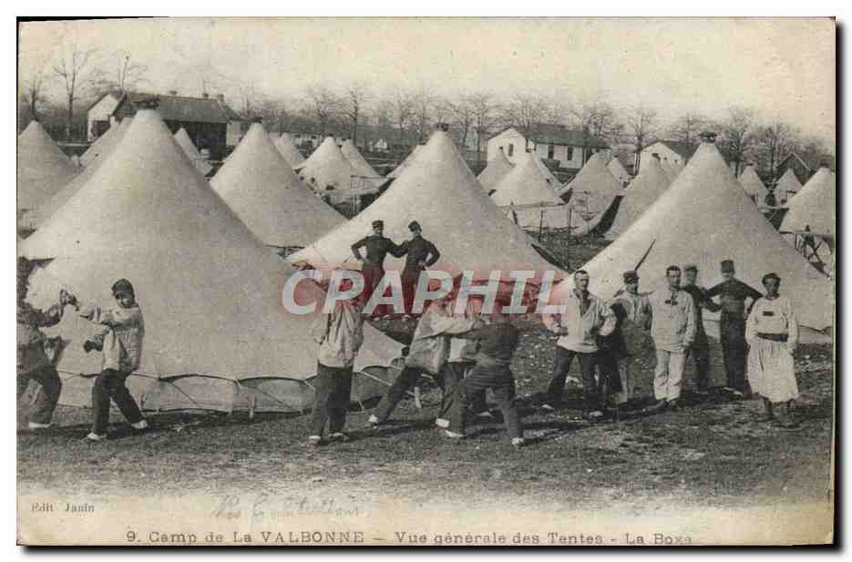 Camp de La Valbonne — Vue générale des Tentes — Éditeur Janin, n°9