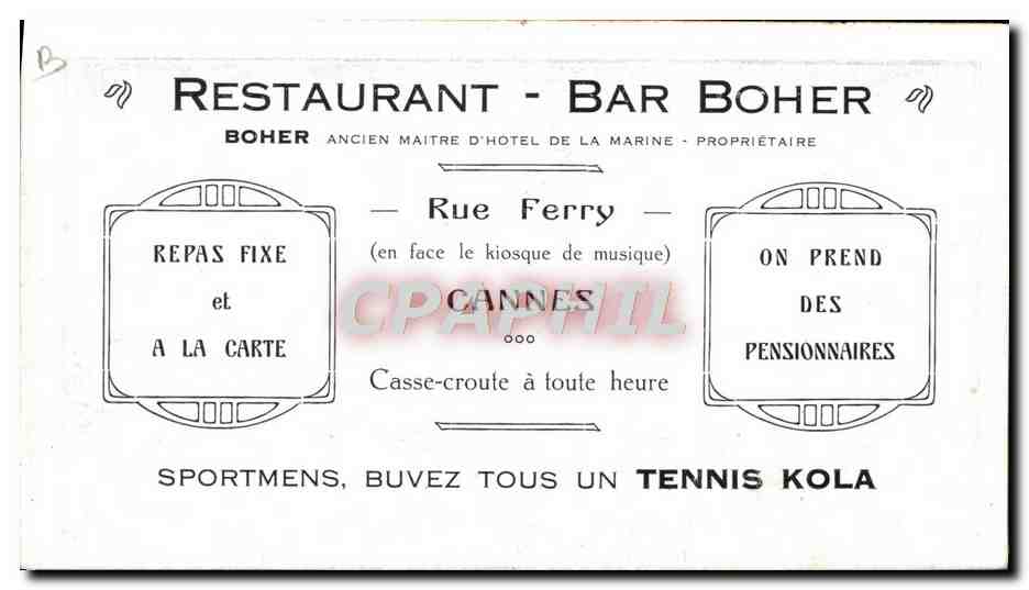 Champion de Cannes de la Marine — Éditeur non visible — Verso