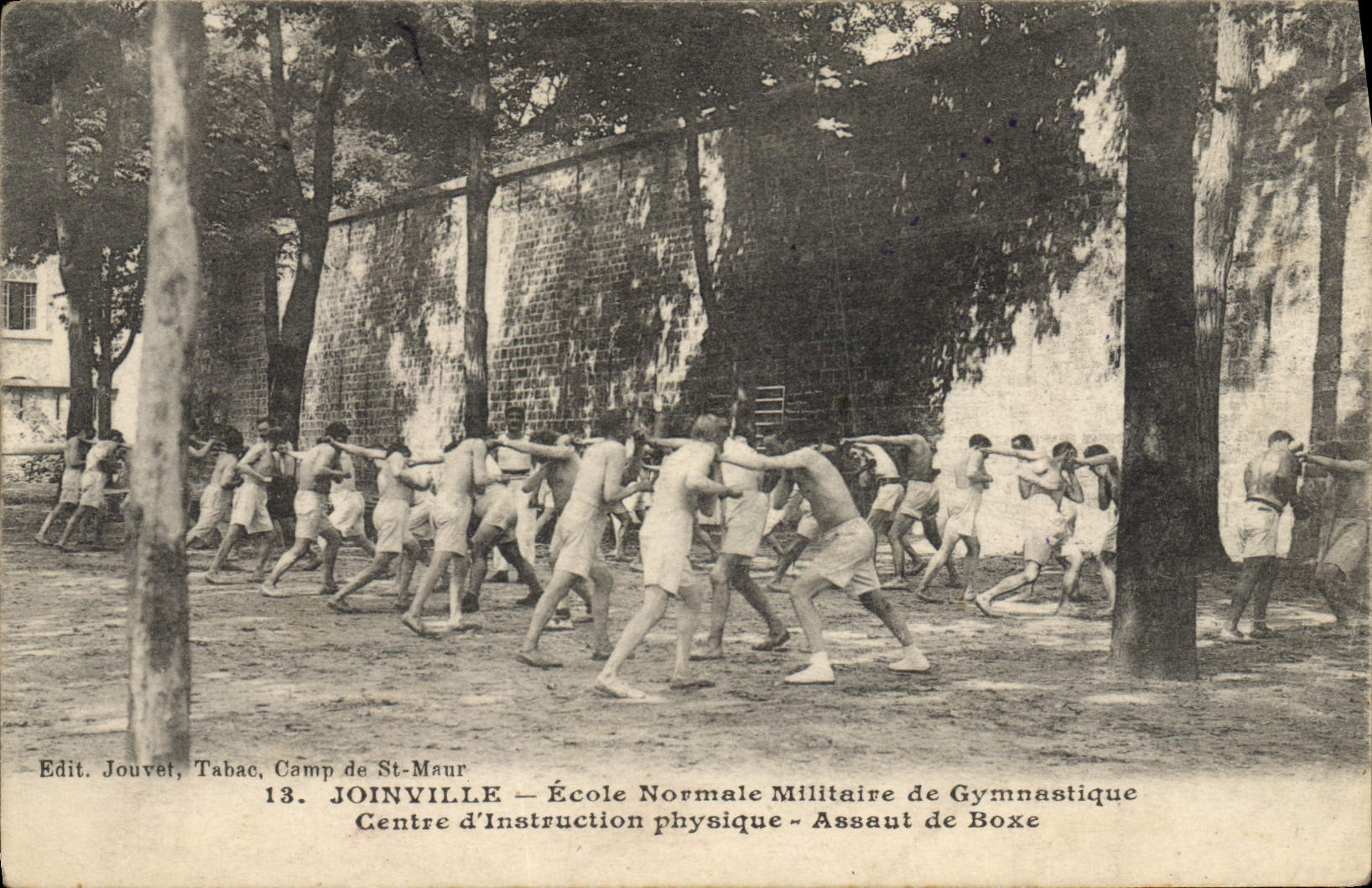 Joinville — École Normale Militaire de Gymnastique — Assaut de Boxe — Edit. Jouvet, Tabac, Camp de St-Maur
