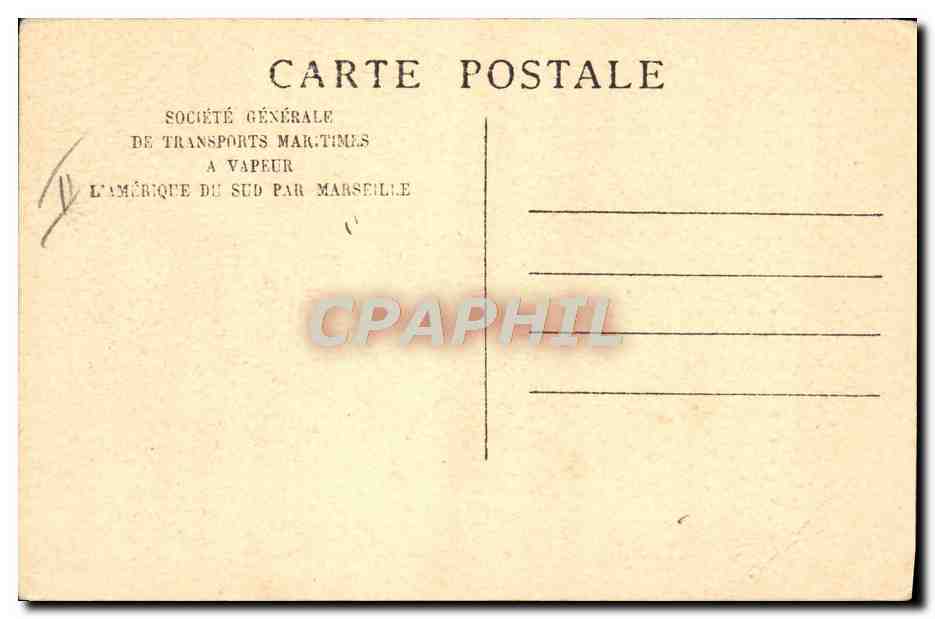 Paquebot "ALSINA" — S.G.T.M. — Société Générale de Transports Maritimes — Verso