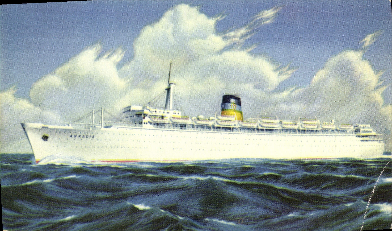 Q.S.S. Arkadia — Cunard Line — Greek Line