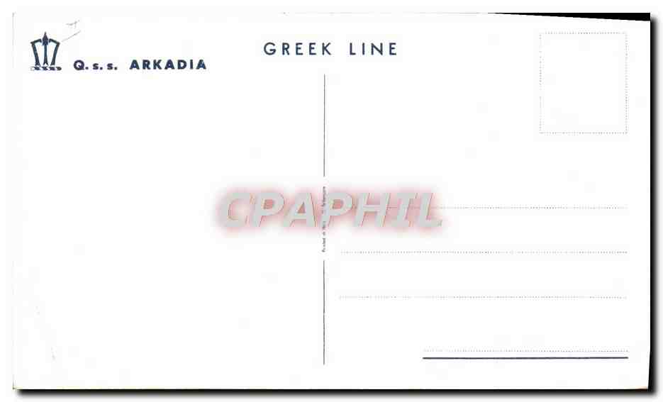 Q.S.S. Arkadia — Cunard Line — Greek Line — Reverso