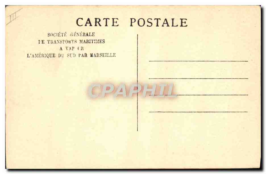 Paquebot "ALSINA" — S.G.T.M. — Société Générale des Transports Maritimes — Verso