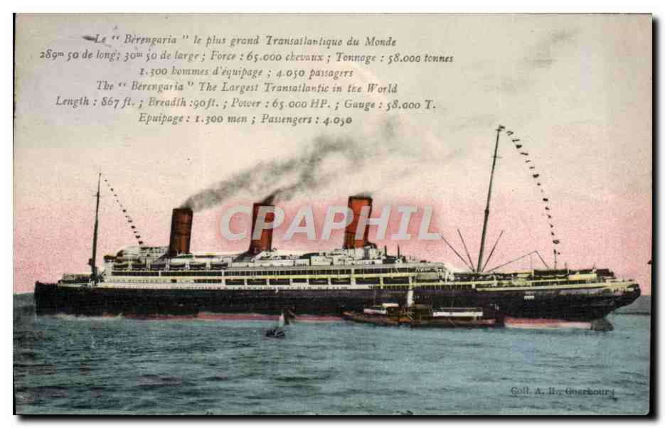 Le "Bérénaria" le plus grand Transatlantique du Monde — Goll A. R., Gherbourg