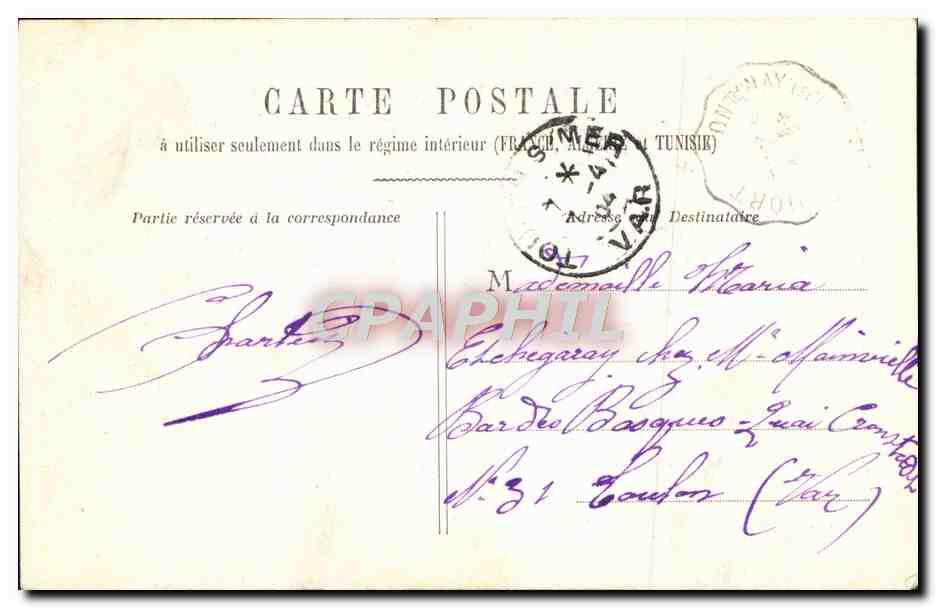 CPA Fantaisie Femme — Back