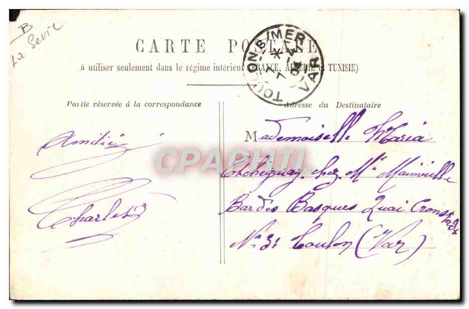 CPA Fantaisie Femme — Rückseite