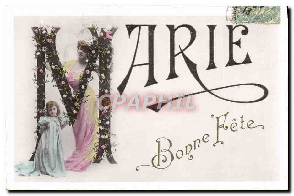 CPA Fantaisie Prenom Marie