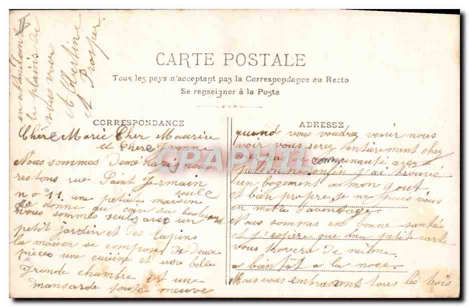 CPA Fantaisie Prenom Marie — Rückseite
