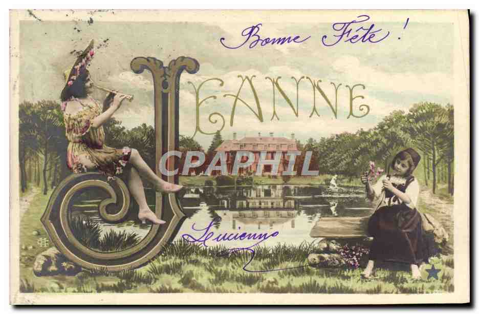 CPA Fantaisie Prenom Jeanne 