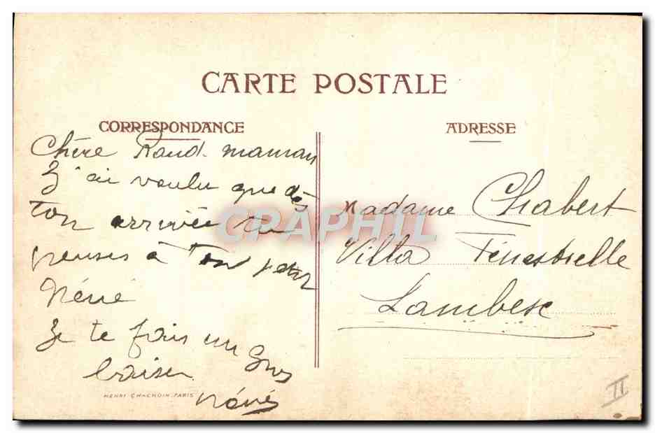 Enfant à la cuvette — dessin de Jules Pétin — éditeur Henri Chachoin — Rückseite