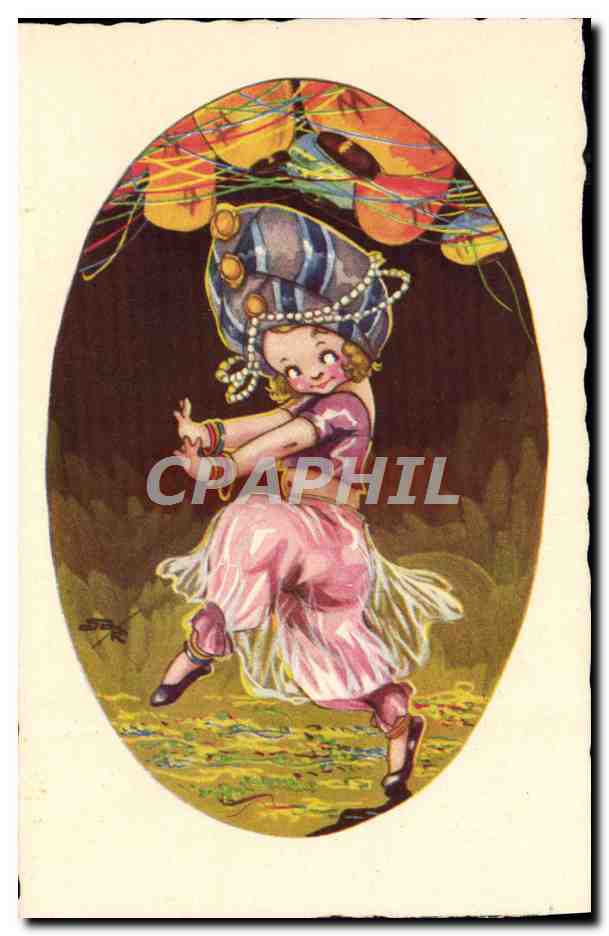 CPA Illustrateur Enfant Danse