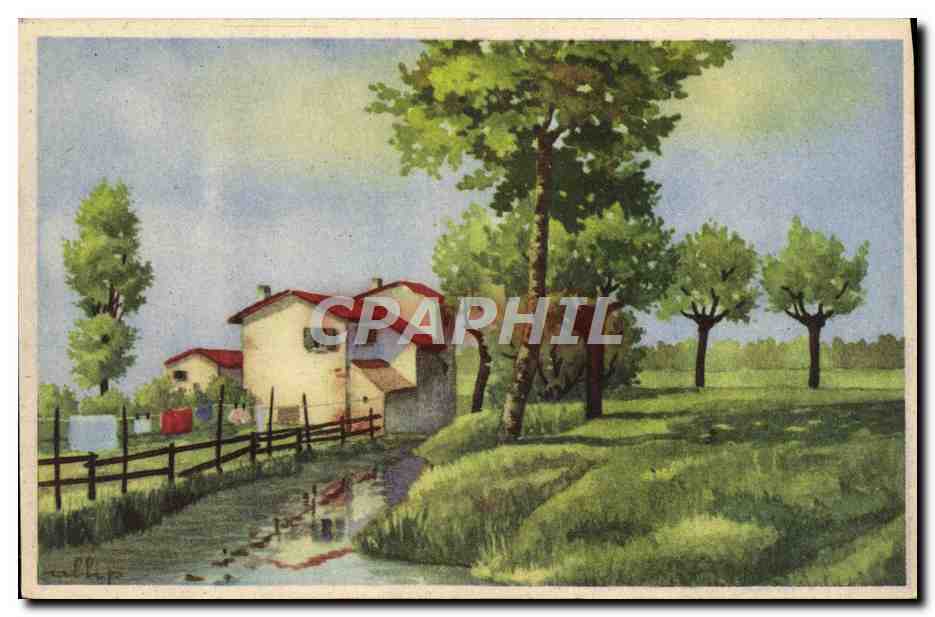 CPA Illustrateur Maison