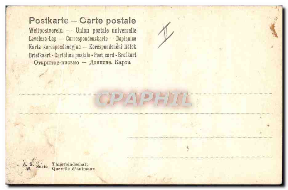 CPA Illustrateur Renard oie  — Rückseite