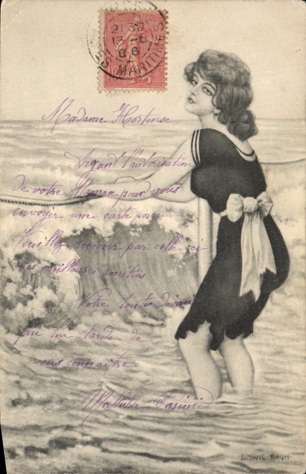 CPA Illustrateur Femme 