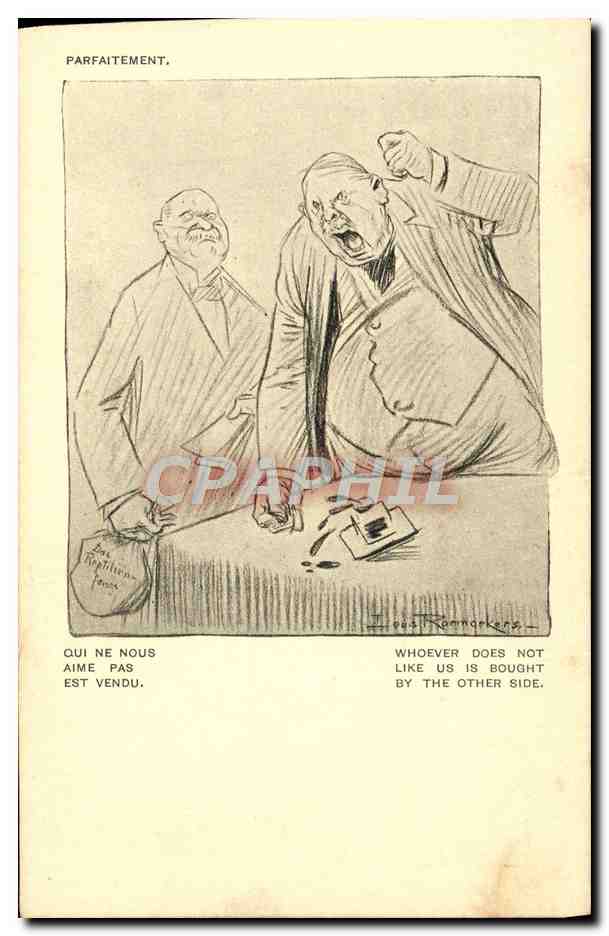 Caricature politique — 'Parfaitement.' — Louis Rommackers