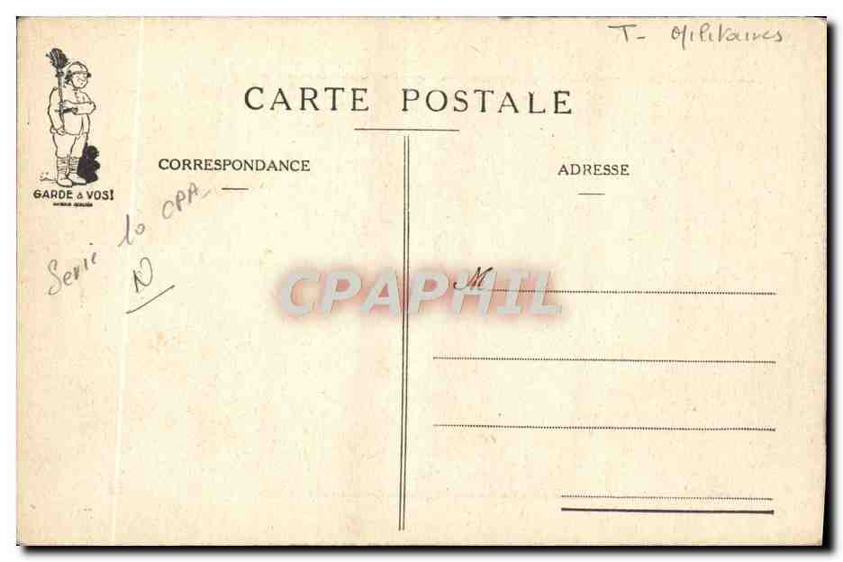 CPA Fantaisie Militaria Les 10 commandements du soldat Curieux — Rückseite