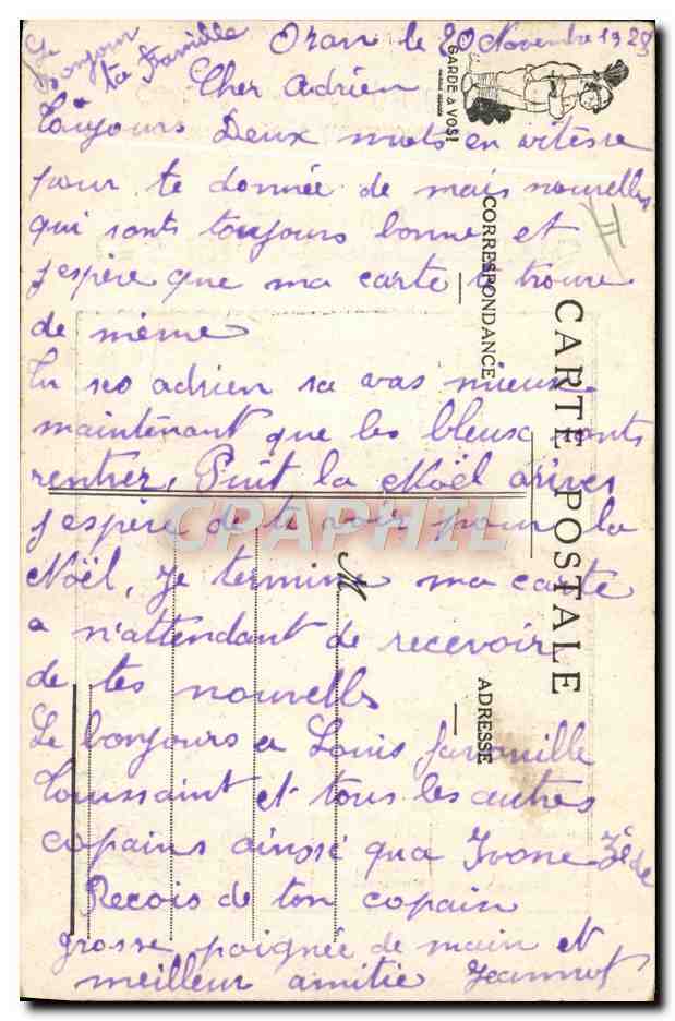 CPA Fantaisie Militaria Les 10 commandements du soldat Un seul Dieu tu adoreras — Rückseite