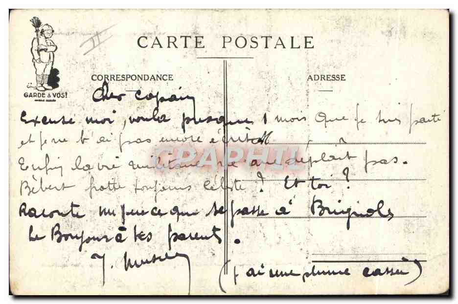 CPA Fantaisie Militaria Les 10 commandements du soldat Prison — Rückseite