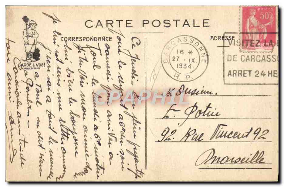CPA Fantaisie Militaria Les 5 sens du soldat  — Rückseite