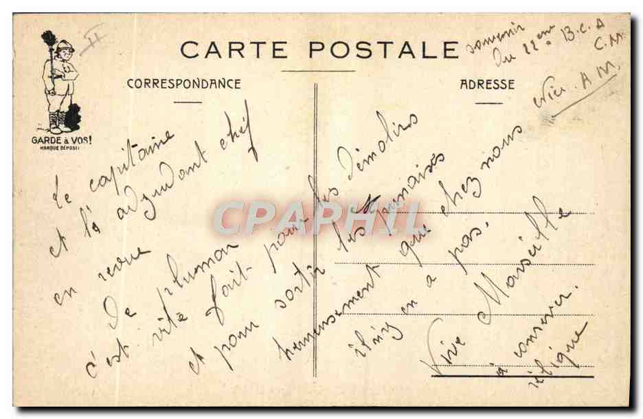 Salle d'hôpital — caricature militaire — Revue de Literie — Verso