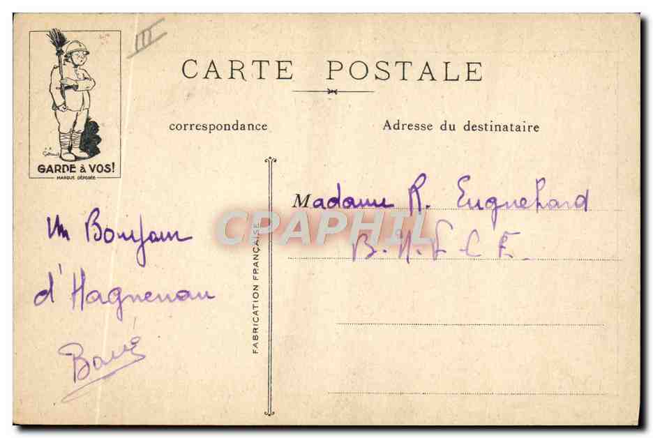 CPA Fantaisie Militaria La rentree — Rückseite