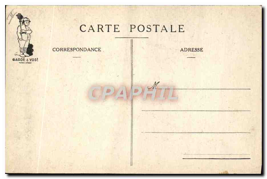 CPA Fantaisie Militaria Les corvees — Rückseite