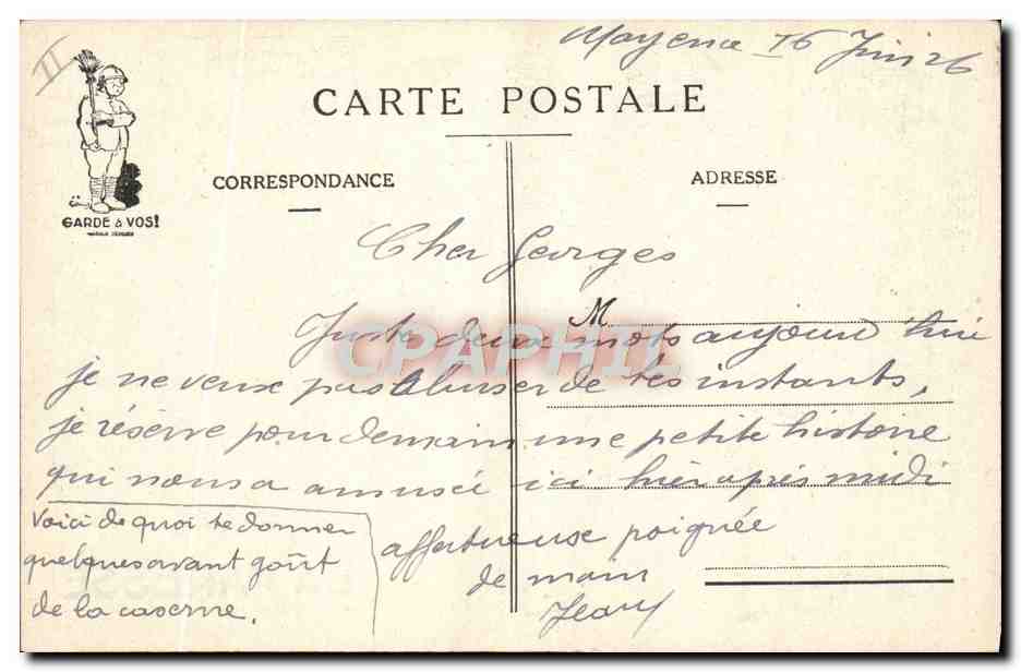 La Paresse — J. P. Correc — Garde & Vos — Verso