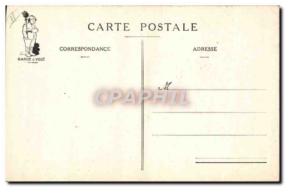 CPA Fantaisie Militaria Tete de turc Le tournee de polochon  — Rückseite