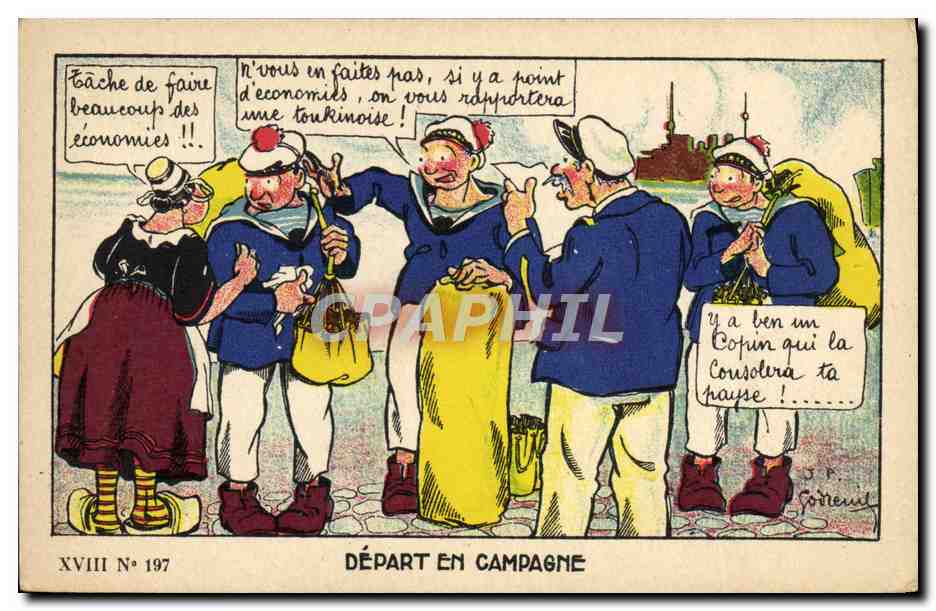 Départ en campagne — XVIII N° 197 — S.F. GORREUIL