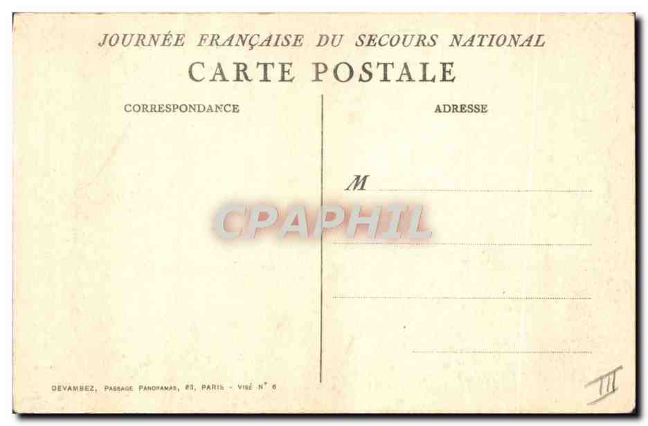 CPA Fantaisie Militaria Marianne  — Verso