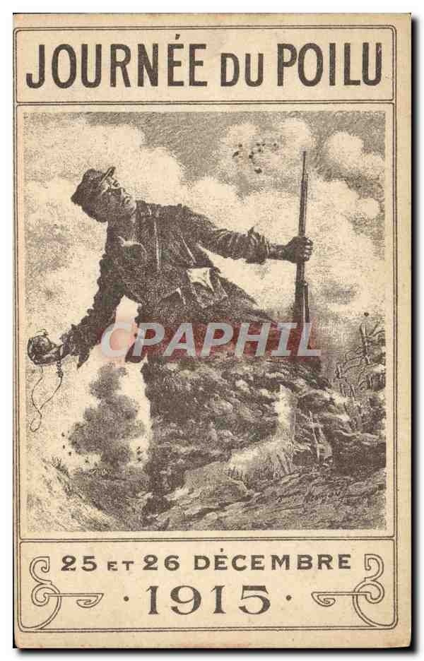 CPA Fantaisie Militaria Journee du Poilu 25 et 26 decembre1915
