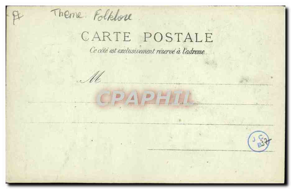 CPA Folklore Pyrenees Costumes du pays  — Verso