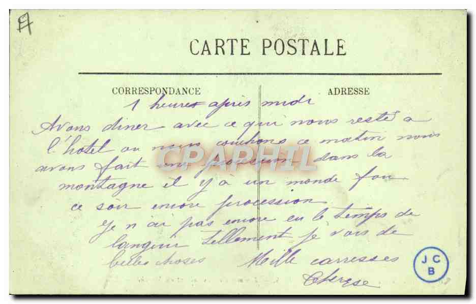 CPA Folklore Pyrenees Femmes allant au marche Ane Mule  — Verso