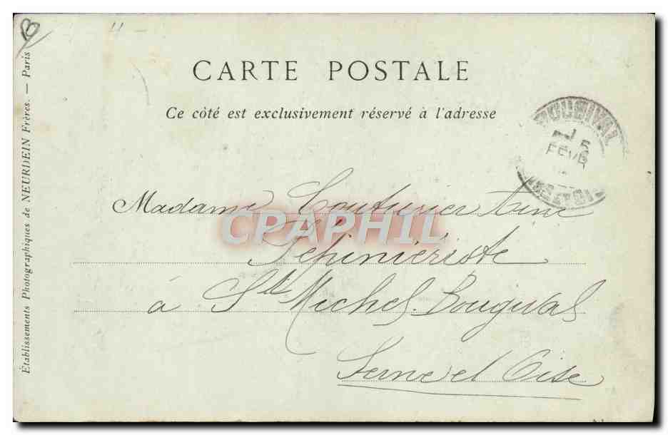 CPA Folklore Attelage de boeufs  — Back