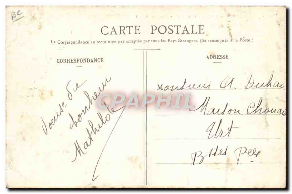 CPA Folklore Pyrenees Attelage bearnais Beoufs  — Back