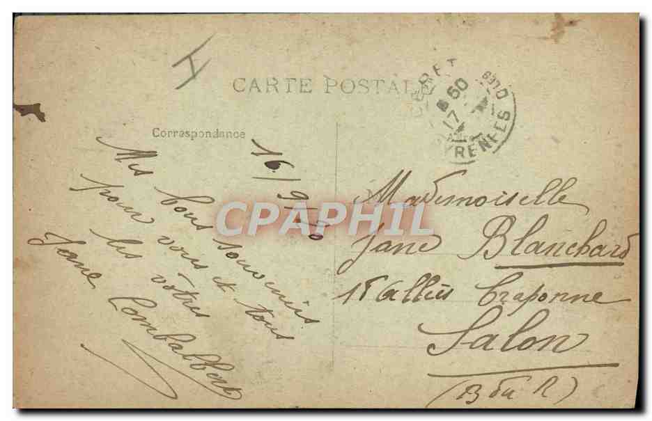 CPA Folklore Femme Type de Catalane  — Rückseite