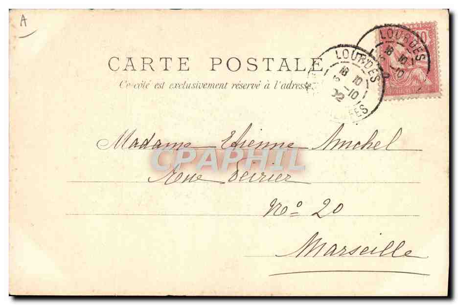 CPA Folklore Pyrenees Paysanne Fileuse  — Verso