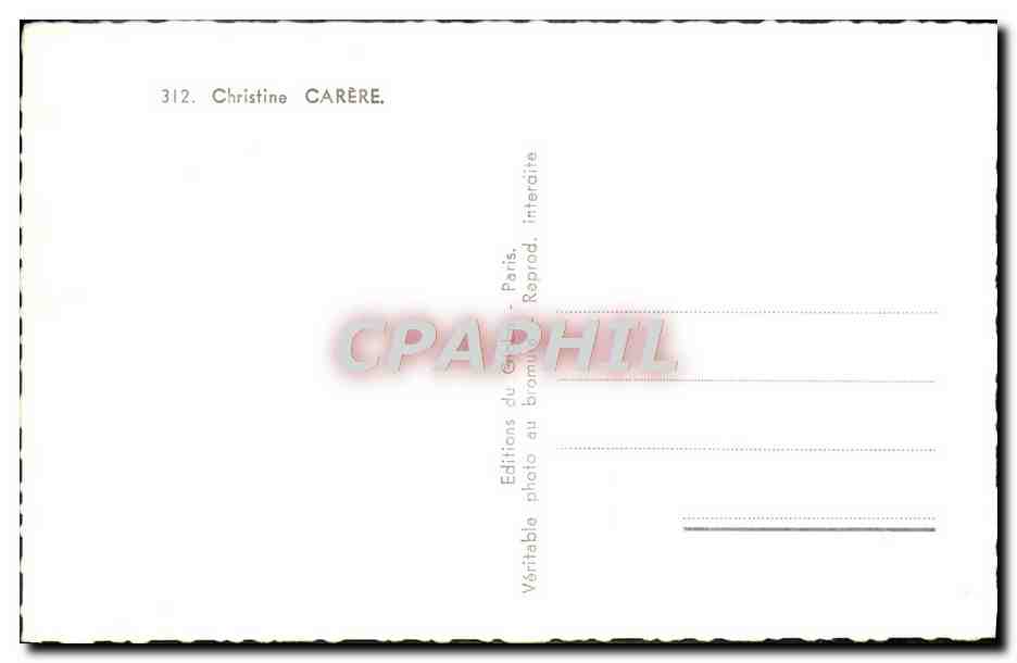CPM Cinema Christine Carere Carrere — Rückseite