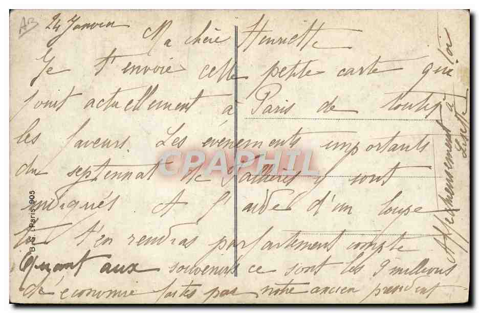 CPA Le demenagement de Monsieur Fallieres Ane Mule — Rückseite