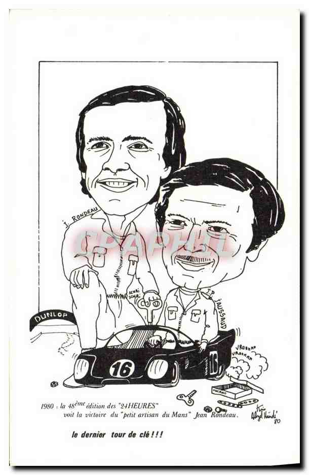 CPM 1980 48eme edition des 24 heures du Mans Le dernier tour de cle