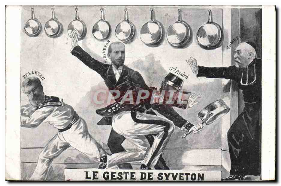 CPA Le geste de Syveton Andre Pelletan Gombes