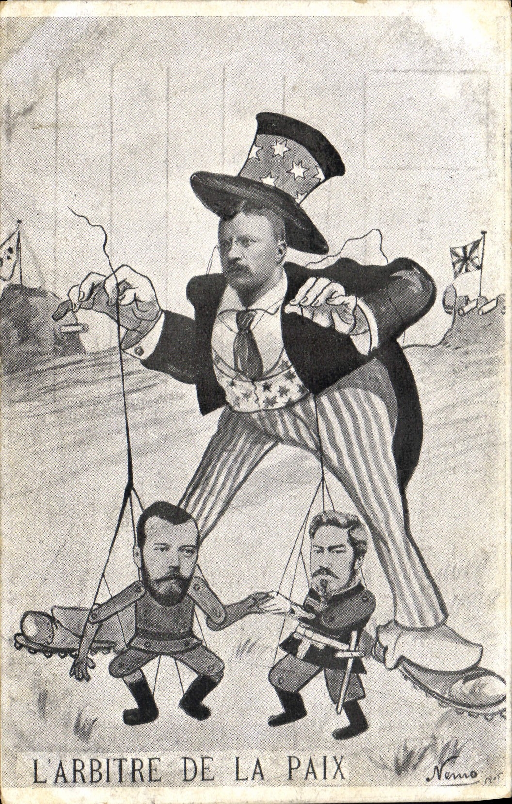 CPA L'arbitre de la paix Nicolas II Russie Russia Japon Nippon