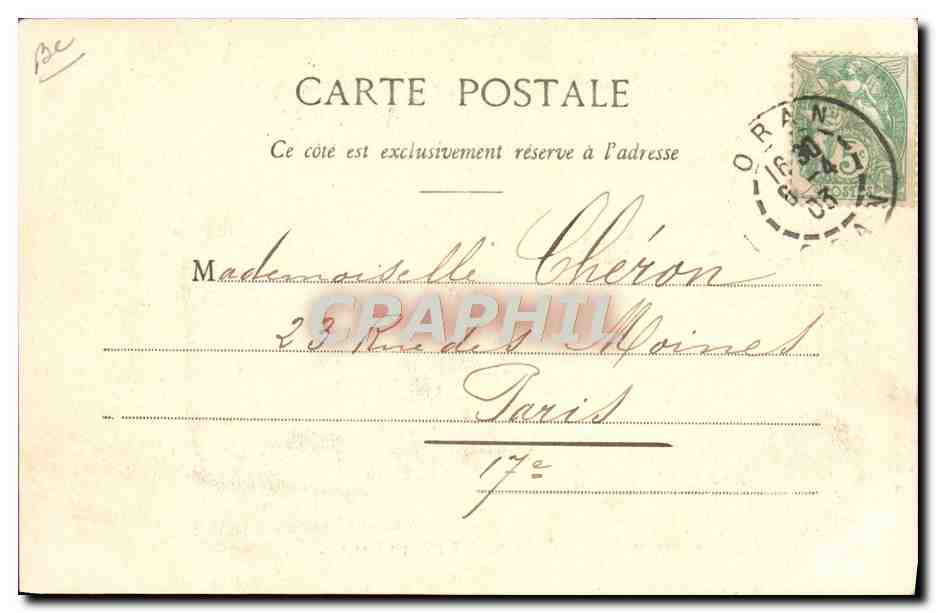 CPA Arrivee de Monsieur Loubet President de la Republique Francaise en Algerie Avril 1903 — Rückseite