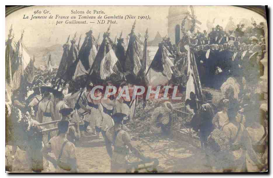 CPA Salons de Paris La jeunesse en France au tombeau de Gambetta par Guillonnet 