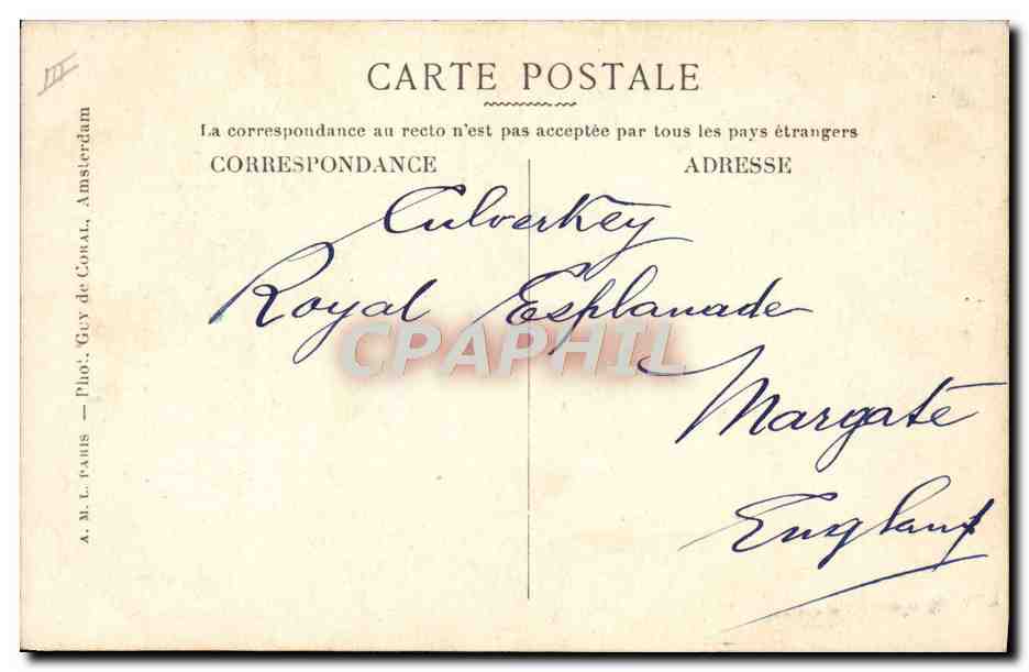 S.M. Wilhelmine, Reine de Hollande — Portrait officiel — A.M.L. Paris — Reverso